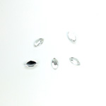 Plastic Flat Back Foiled Rose Cut Rhinestone - Navette 06x3MM CRYSTAL