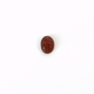 Gemstone Flat Back Carved Scarab 08x6MM CORNELIAN