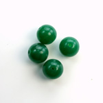 Czech Pressed Glass Bead - Smooth Round 10MM CHRYSOPHRASE