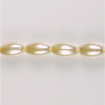 Czech Glass Pearl Bead - Oval 12x7MM CREME 75440