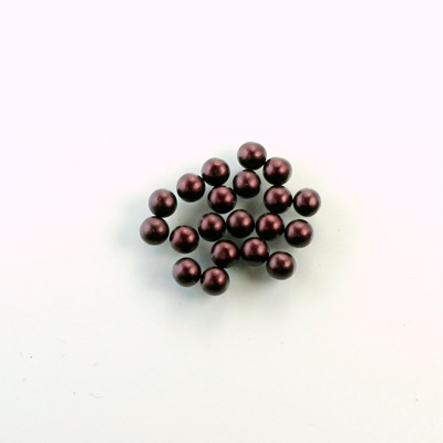 Czech Glass Pearl No-Hole Ball - 2MM GARNET 70499