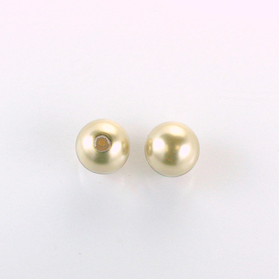 Czech Glass Pearl 1-Hole Ball - 10MM CREME 70414