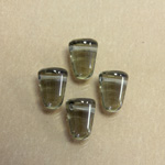 Preciosa Czech Pressed Glass Bead - GumDrop 05x10MM BLACK DIAMOND