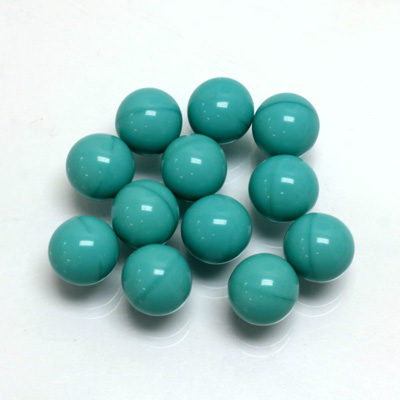 Glass No-Hole Ball - 08MM TURQUOISE