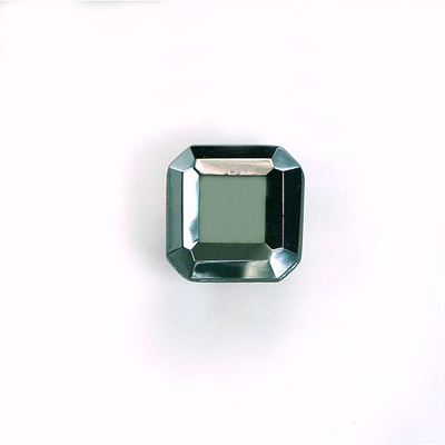 Glass Point Back Tin Table Cut (TTC) Stone - Square Octagon 10x10MM HEMATITE