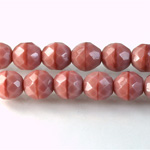 Czech Glass Fire Polish Bead - Round 10MM MOONSTONE PINK