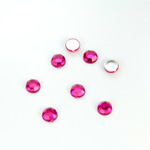 Plastic Flat Back Foiled Rose Cut Rhinestone - Round 05MM (21ss)  FUCHSIA