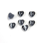 Fiber-Optic Cabochon - Heart 06MM CAT'S EYE GREY