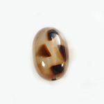 Plastic  Bead - Mixed Color Smooth Oval 25x16MM WHITE TORTOISE