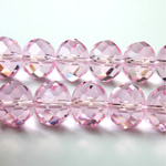 Chinese Cut Crystal Bead - Rondelle 08x10MM PINK