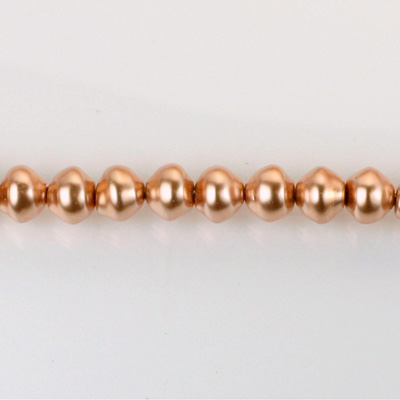 Czech Glass Pearl Bead - Snail Shell 06MM COPPER 70415