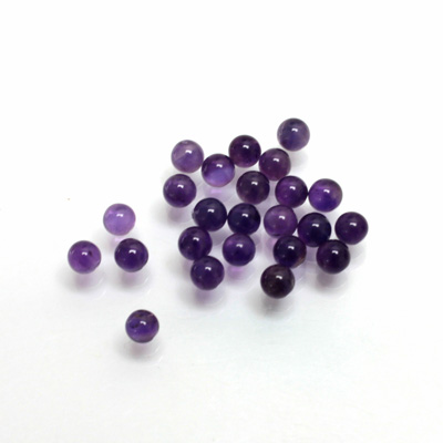 Gemstone No-Hole Ball - 04MM AMETHYST (B grade)