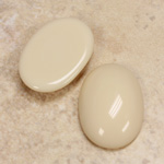 Glass Medium Dome Opaque Cabochon - Oval 25x18MM IVORY