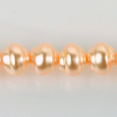 Czech Glass Pearl Bead - Snail Shell 10MM PEACH 70487