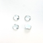 Plastic Flat Back Foiled Rauten Rose Rhinestone - Round 08MM CRYSTAL