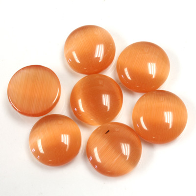 Fiber-Optic Cabochon - Round 11MM CAT'S EYE COPPER