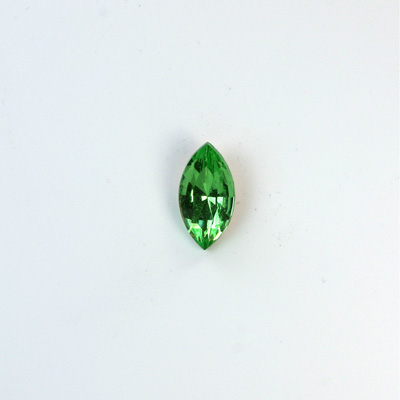 Glass Point Back Foiled Tin Table Cut (TTC) Stone - Navette 08x4MM PERIDOT