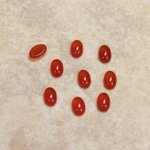 Glass Medium Dome Cabochon - Oval 06x4MM CORNELIAN