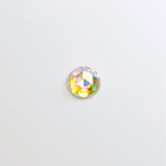 Glass Flat Back Foiled Rauten Rose - Round 07MM CRYSTAL AB