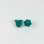 German Plastic Flower with Hole - Bell Shape 09x9MM MATTE ZIRCON