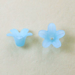 Plastic Flower with Center Hole -13MM MATTE LT SAPPHIRE