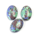 Synthetic Cabochon - Oval 18x13MM Matrix SX11 GREEN-BLUE-BROWN