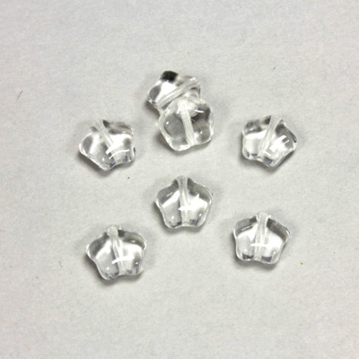 Czech Pressed Glass Bead - Star 08MM CRYSTAL