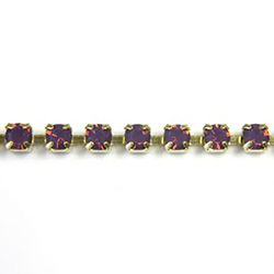 Preciosa MAXIMA Crystal Rhinestone Cup Chain - PP14 (SS6.5) AMETHYST OPAL-RAW