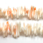 Plastic  Bead - Mixed Color Irregular Branch Coral WHITE CORAL