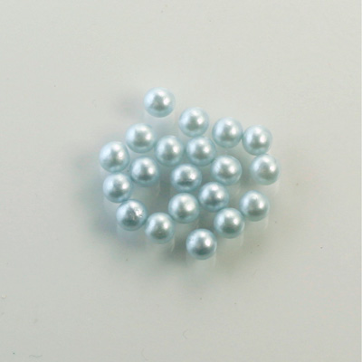 Czech Glass Pearl No-Hole Ball - 3.5MM LT BLUE 70462