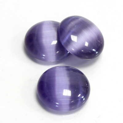 Fiber-Optic Cabochon - Round 18MM CAT'S EYE TANZANITE