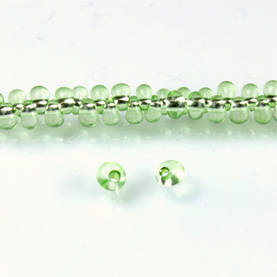 Preciosa Czech Glass Drop Seed Bead - 8/0 DYED PERIDOT SL 78161