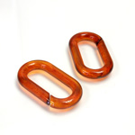 Italian Plastic Links - Mixed Color Smooth Oval Split Link 30x16MM TORTOISE