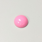 Plastic Flat Back Opaque Cabochon - Round 15MM BRIGHT PINK