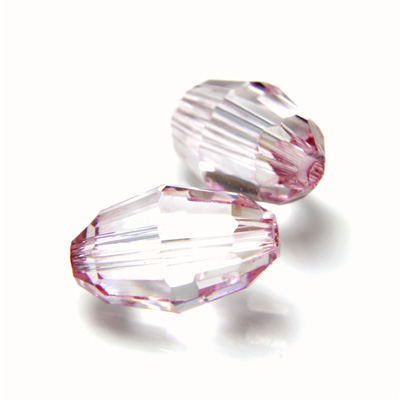 Preciosa Crystal Bead - Olive 10.5x7MM LT PINK