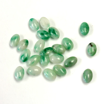 Gemstone Cabochon - Oval 06x4MM JADE ZING JIANG