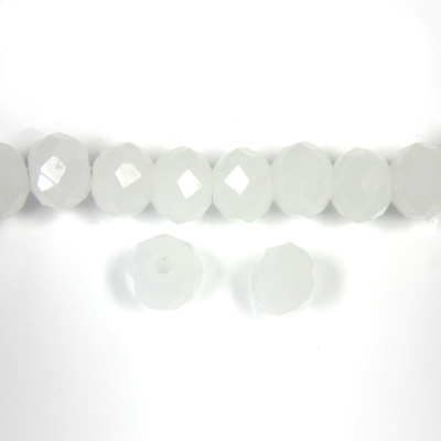 Chinese Cut Crystal Bead - Rondelle 06x8MM ALABASTER