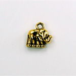 Metalized Plastic Pendant- Elephant 13MM ANT GOLD