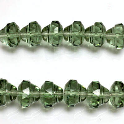 Czech Glass Fire Polish Bead - Fancy Bell 10x8MM TURMALINE