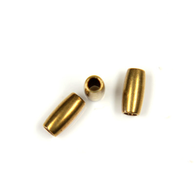 Brass Machine Made Bead - Smooth Oval 05x2.5MM RAW BRASS