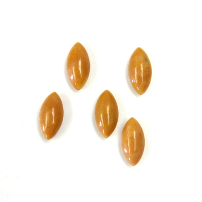 Gemstone Cabochon - Navette 10x5MM YELLOW JASPER