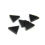 Gemstone Flat Back Flat Top Straight Side Stone - Triangle 10x10MM BLACK ONYX