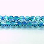 Czech Glass Fire Polish Bead - Round 06MM BLUE-GREEN 48665
