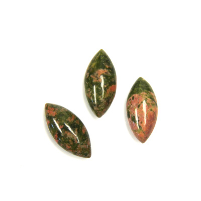 Gemstone Cabochon - Navette 15x7MM EPIDOTE