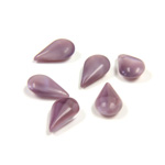 Glass Point Back Buff Top Stone Opaque Doublet - Pear 10x6MM AMETHYST MOONSTONE