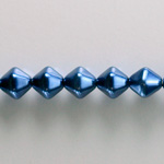 Czech Glass Pearl Bead - Hex/Lantern 08MM NAVY 70467