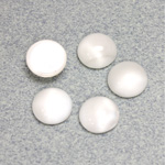 Glass Medium Dome Cabochon - Round 11MM MOONSTONE WHITE