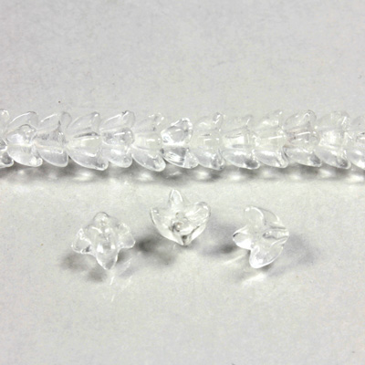 Czech Pressed Glass Bead - Cap 06MM CRYSTAL