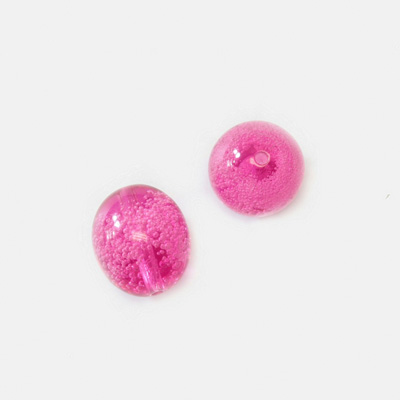 Plastic Bead - Perrier Effect Baroque Oval Shape 16MM PERRIER PINK