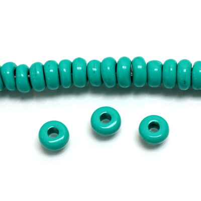 Plastic Bead - Round Tire 08MM BRIGHT GREEN TURQUOISE